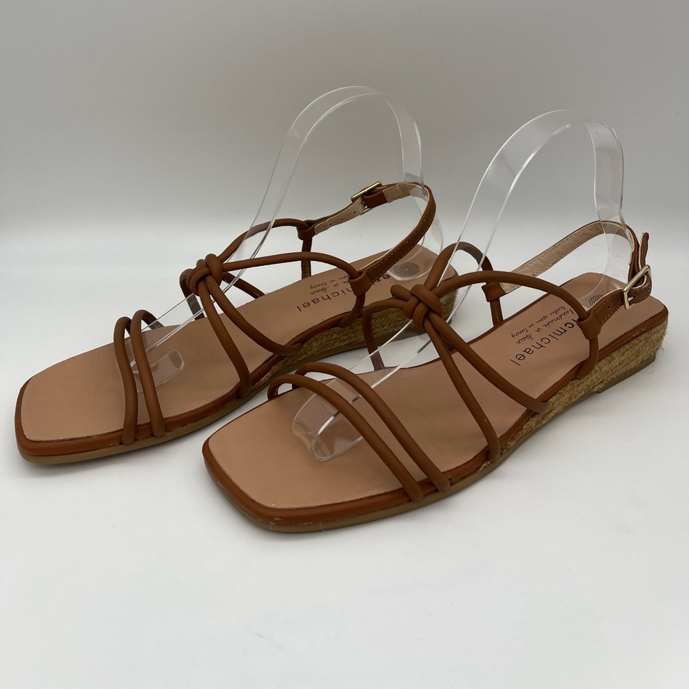 Eric Michael Strappy Leather Elizabeth Espadrille Sandals EU 39 Size 8.5 / 9 US - Picture 9 of 9
